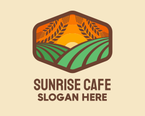 Meadow Sunrise Badge logo design