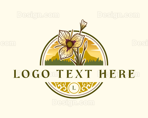 Lily Landscape Flower Logo