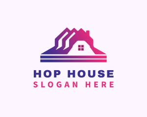 Gradient Roof Housing logo design