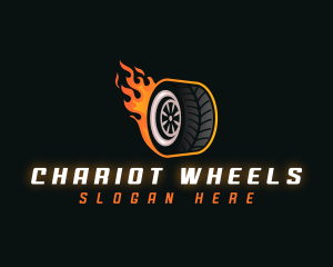 Flame Wheel Automotive logo design