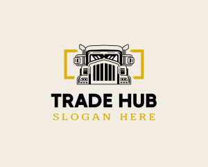 Cargo Truck Shipping logo design