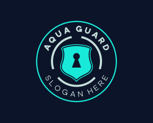 Security Keyhole Shield logo design