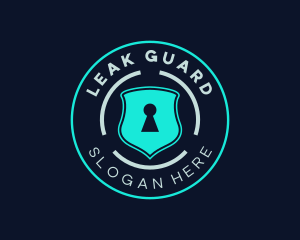 Security Keyhole Shield logo design