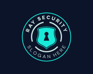 Security Keyhole Shield logo design