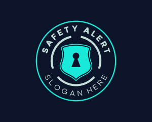 Security Keyhole Shield logo design