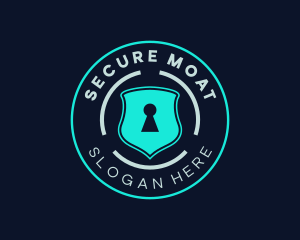 Security Keyhole Shield logo design