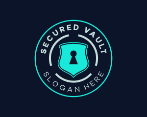 Security Keyhole Shield logo design