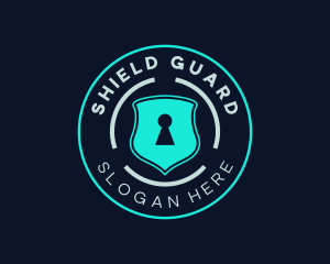 Security Keyhole Shield logo design