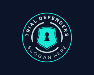 Security Keyhole Shield logo design