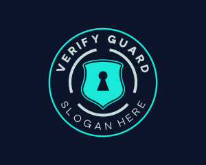 Security Keyhole Shield logo design