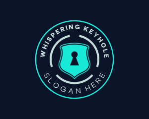 Security Keyhole Shield logo design