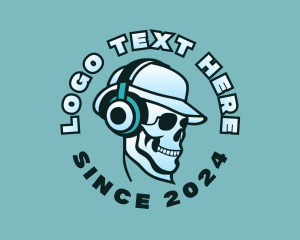 Skull Headphones DJ logo