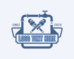 Wrench Faucet Plumber logo