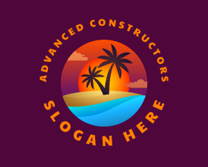 Tropical Island Beach logo design