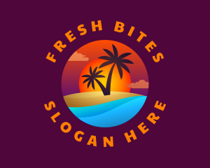 Tropical Island Beach logo design