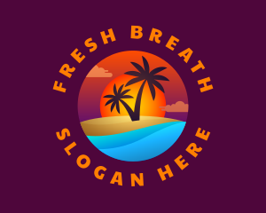 Tropical Island Beach logo design