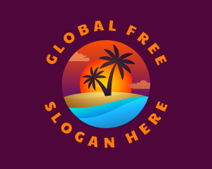 Tropical Island Beach logo design