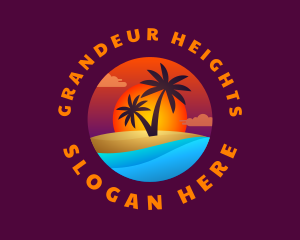 Tropical Island Beach logo design