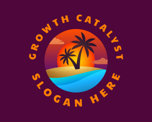 Tropical Island Beach logo design