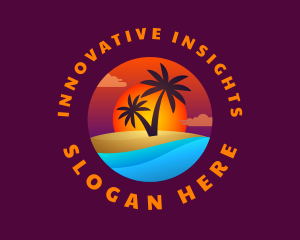 Tropical Island Beach logo design