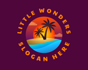 Tropical Island Beach logo design