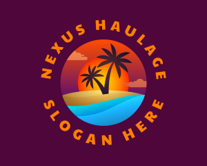 Tropical Island Beach logo design