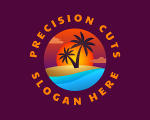 Tropical Island Beach logo design