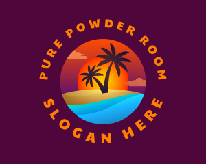 Tropical Island Beach logo design