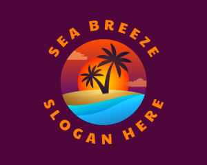 Tropical Island Beach logo design