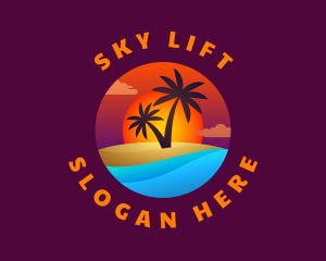 Tropical Island Beach logo design