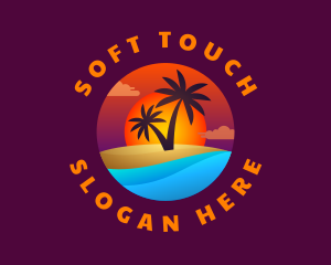 Tropical Island Beach logo design