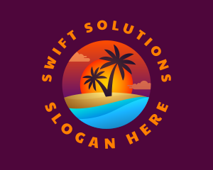 Tropical Island Beach logo design