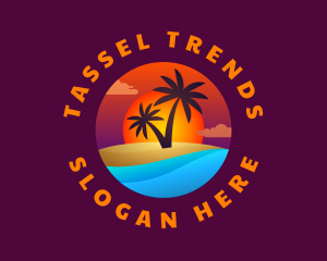 Tropical Island Beach logo design