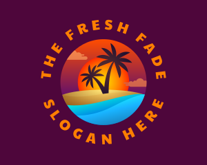 Tropical Island Beach logo design