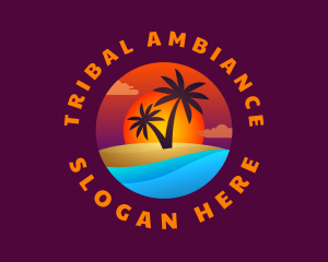 Tropical Island Beach logo design