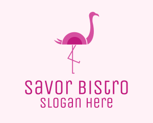 Flamingo Bird Zoo Logo