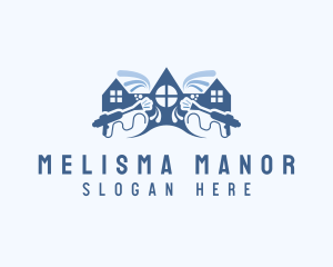 Mansion Pressure Washer Cleaning logo design