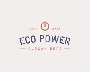 Electric Power Button  logo design