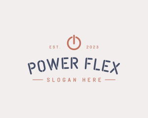 Electric Power Button  logo design