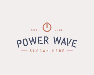 Electric Power Button  logo design