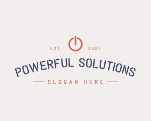 Electric Power Button  logo design