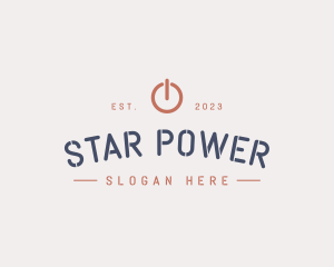 Electric Power Button  logo design