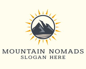 Outdoor Mountain Sunrise  logo design