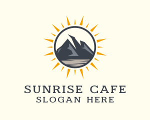 Outdoor Mountain Sunrise  logo design