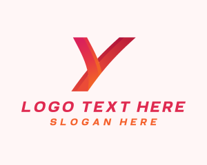 Gradient Modern Letter Y logo