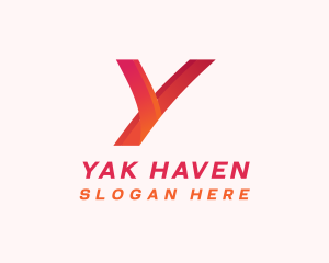 Gradient Modern Letter Y logo design