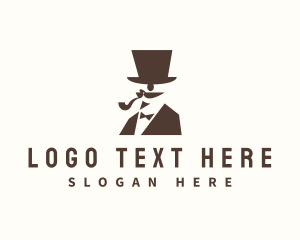 Gentleman Hat Mustache logo