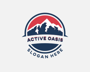 Mountain Hiking Summit logo design