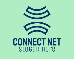 Blue Wifi Signal logo