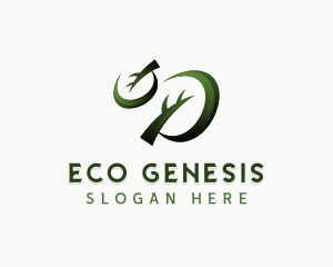 Leaves Eco Natural logo design